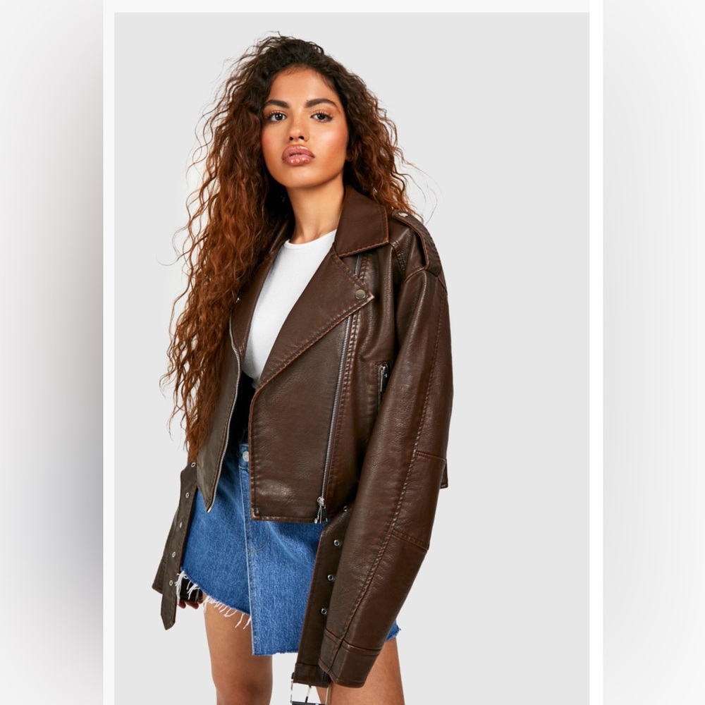 Chocolate Brown Moto Jacket